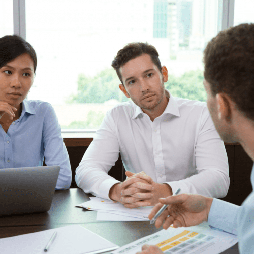 Workers' Compensation meeting with employee